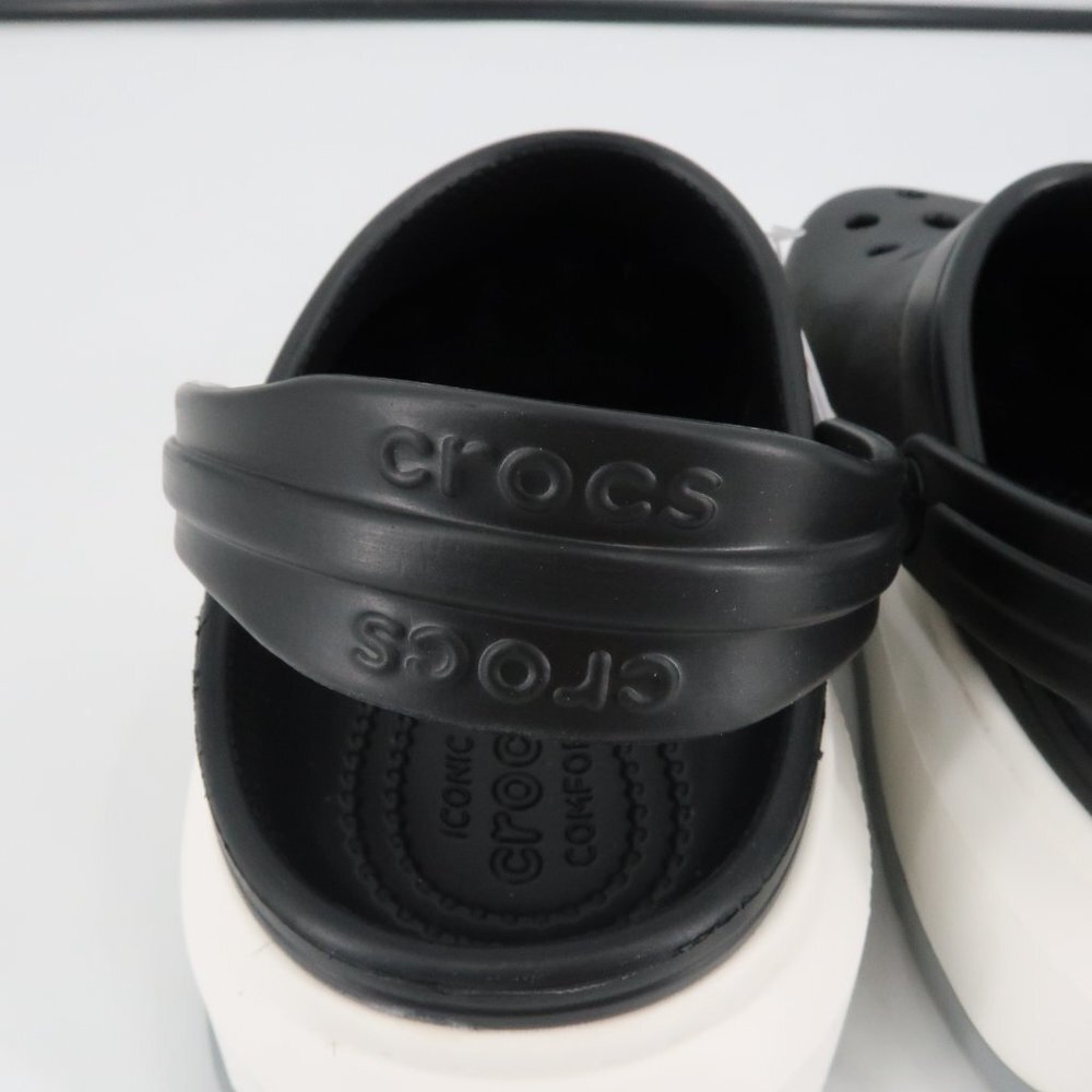 Crocs Black White Crocband Full Force Clog Size Men's 6 NWT - Picture 9 of 10